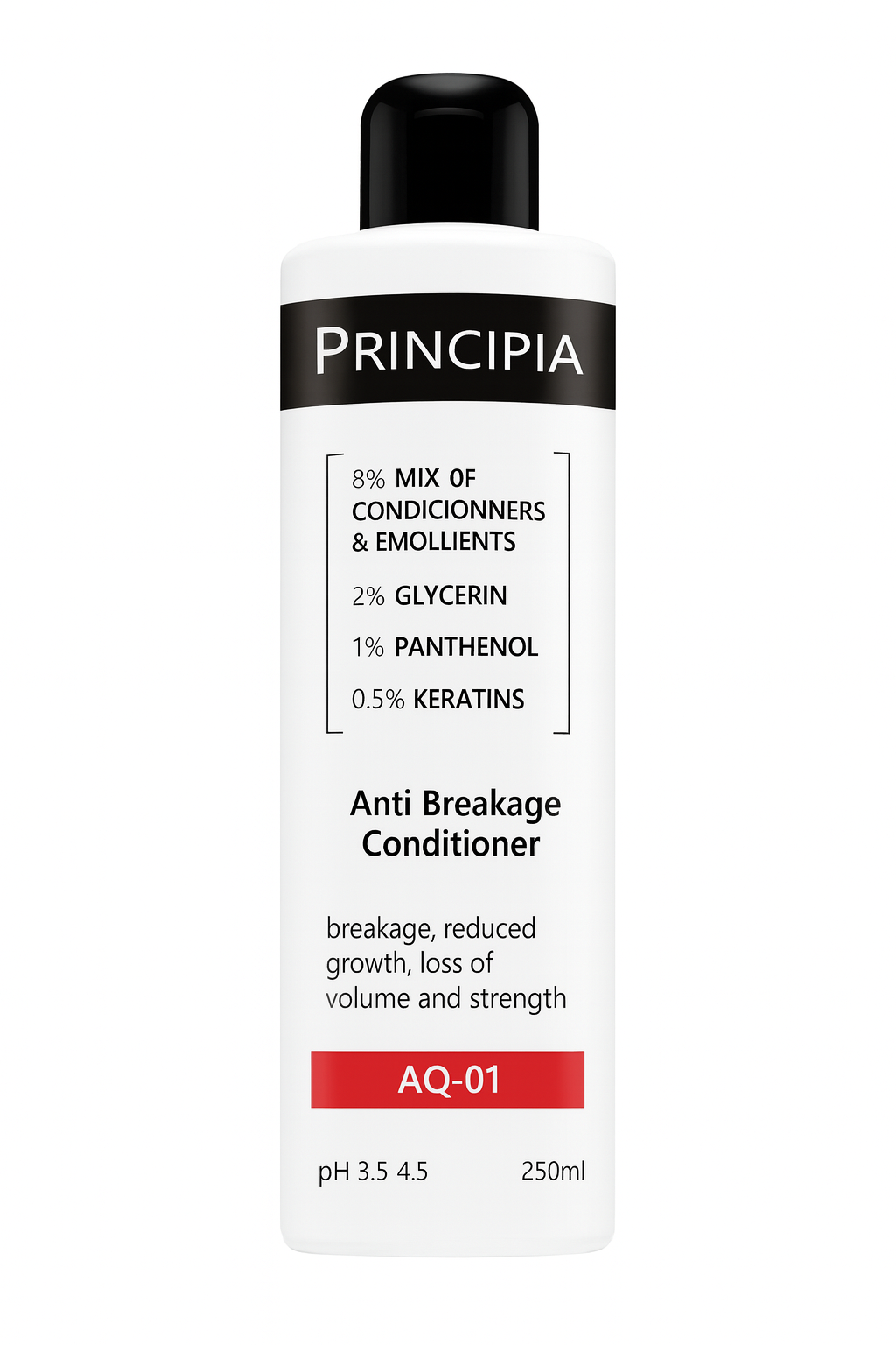 PRINCIPIA AQ-01 Anti Breakage Conditioner | Keratin + Panthenol + Glycerin | Strengthening & Repair Conditioner – 250ml