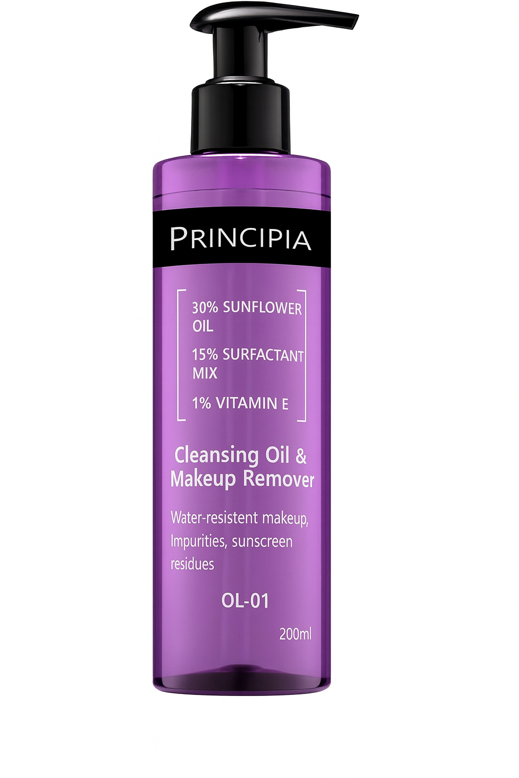 Cleansing Oil & Makeup Remover – Sunflower Oil + Vitamin E | Removes Waterproof Makeup & Sunscreen – 200ml