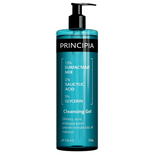 PRINCIPIA CLEANSING GEL (2% Salicylic Acid + 13% Surfactant Mix + 5% Glycerin · 500g)