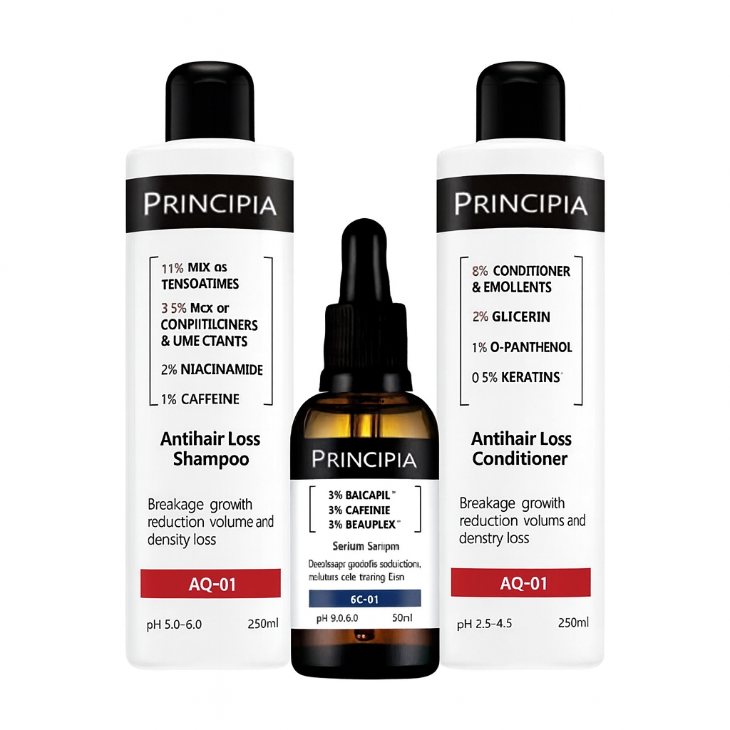 Principia Anti-Hair Loss Kit – Shampoo, Conditioner & Growth Serum