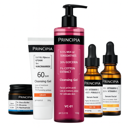 Principia Complete Facial Skincare Kit – Cleansing, Treatment & Protection for All Skin Types