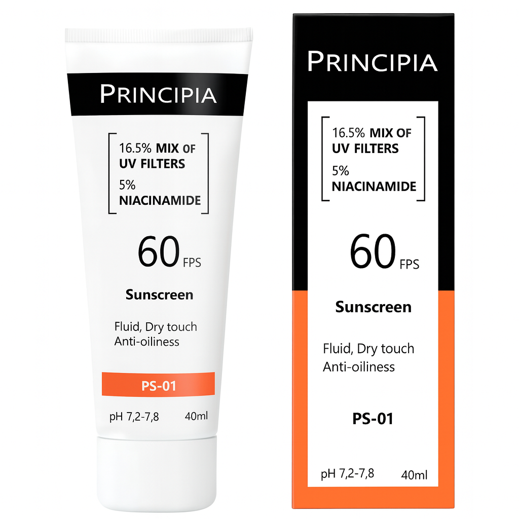 SPF 60 · 16.5% UV Filter Mix · 5% Niacinamide · Dry-Touch · Anti-Oiliness · Daily Facial Protection