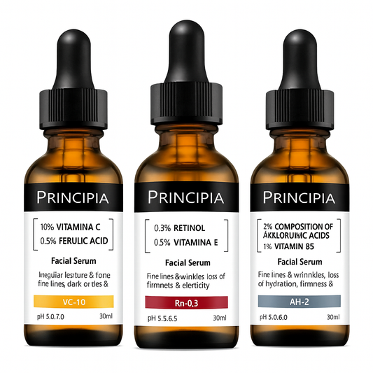 Principia 3-Step Advanced Skin Renewal Kit – Vitamin C, Retinol & HA